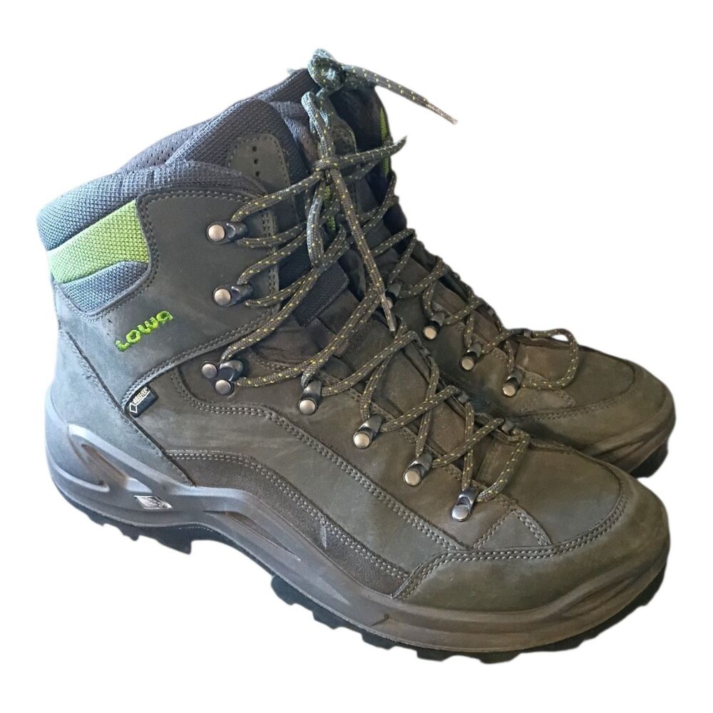 LOWA Renegade GTX Mid Dark Green Gore-Tex Hiking Boots  Men’s Size 13